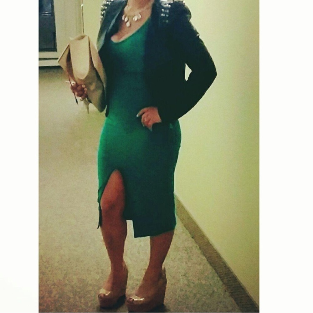 Green Dress with slit